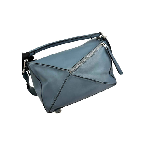 Loewe Calfskin Puzzle Bag Stone Blue