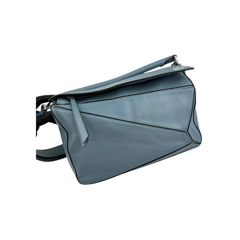 Loewe Calfskin Puzzle Bag Stone Blue
