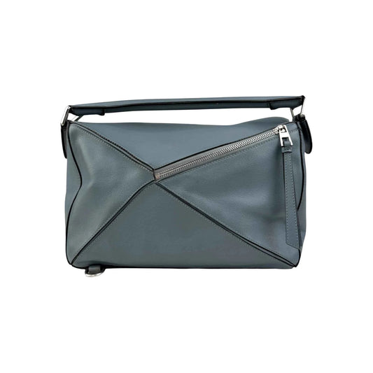 Loewe Calfskin Puzzle Bag Stone Blue