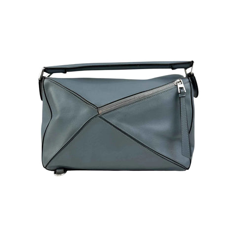 Loewe Calfskin Puzzle Bag Stone Blue