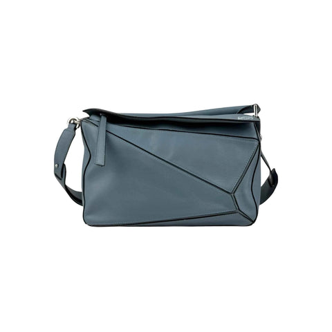 Loewe Calfskin Puzzle Bag Stone Blue