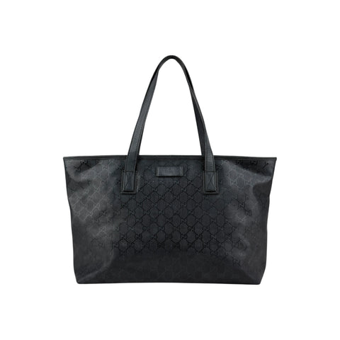 Gucci GG Imprime 2way Tote Bag PVC Leather Black Plastic