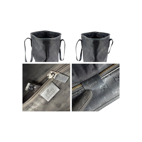Gucci GG Imprime 2way Tote Bag PVC Leather Black Plastic