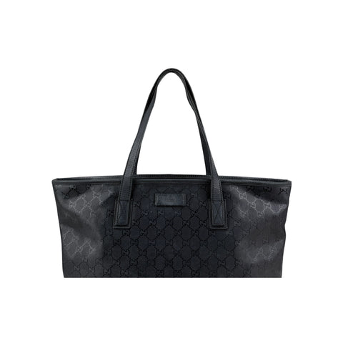 Gucci GG Imprime 2way Tote Bag PVC Leather Black Plastic