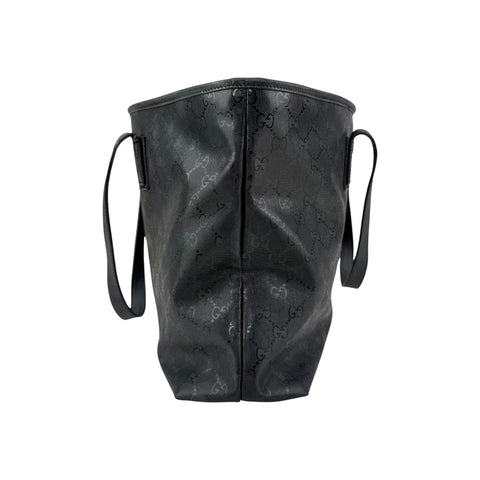 Gucci GG Imprime 2way Tote Bag PVC Leather Black Plastic