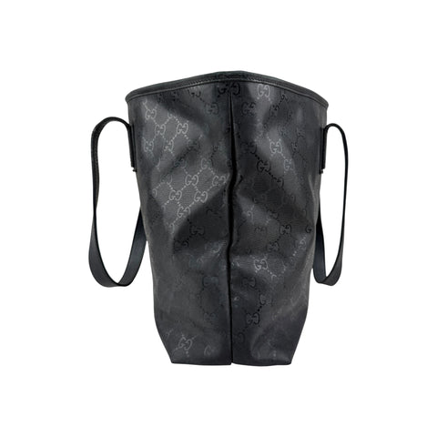 Gucci GG Imprime 2way Tote Bag PVC Leather Black Plastic
