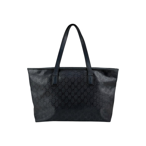 Gucci GG Imprime 2way Tote Bag PVC Leather Black Plastic