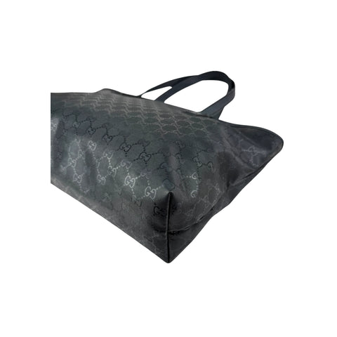Gucci GG Imprime 2way Tote Bag PVC Leather Black Plastic