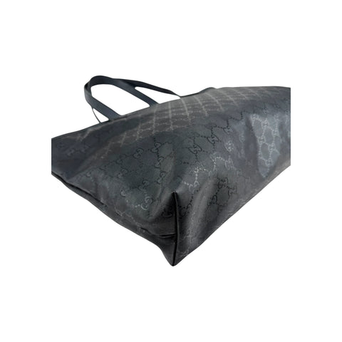 Gucci GG Imprime 2way Tote Bag PVC Leather Black Plastic