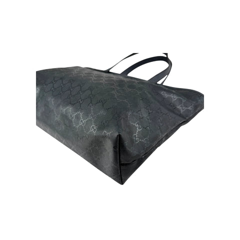 Gucci GG Imprime 2way Tote Bag PVC Leather Black Plastic