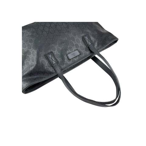 Gucci GG Imprime 2way Tote Bag PVC Leather Black Plastic