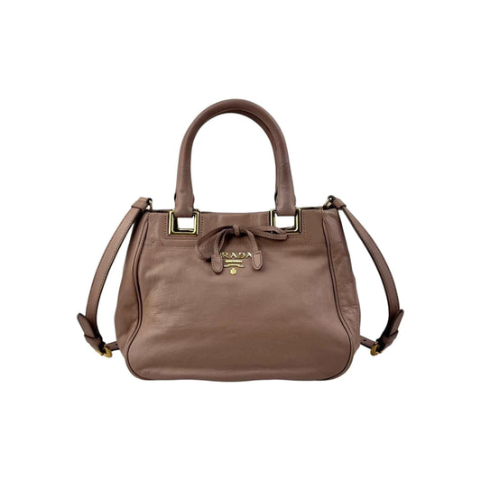 Prada Vitello Leather Bow Handbag