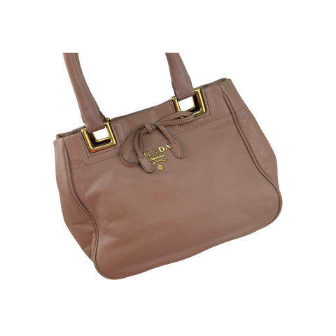 Prada Vitello Leather Bow Handbag