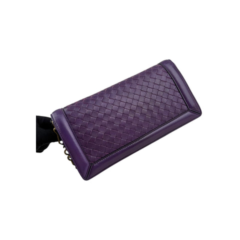 Bottega Veneta Purple Nappa Intrecciato Olimpia Knot crossbody bag