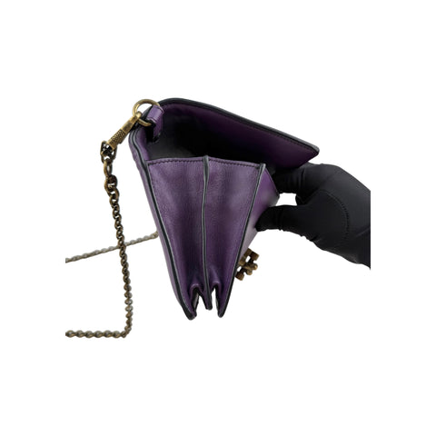 Bottega Veneta Purple Nappa Intrecciato Olimpia Knot crossbody bag