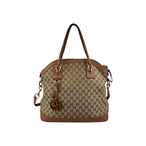 Gucci Bicolor GG Interlocking Dome Satchel Bag