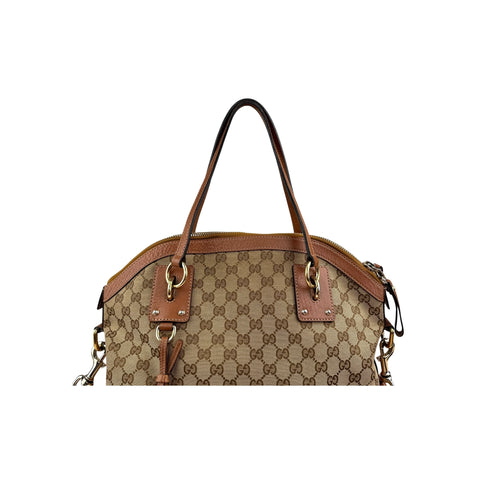 Gucci Bicolor GG Interlocking Dome Satchel Bag