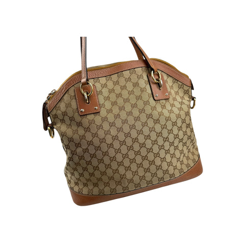 Gucci Bicolor GG Interlocking Dome Satchel Bag