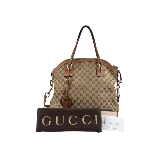 Gucci Bicolor GG Interlocking Dome Satchel Bag