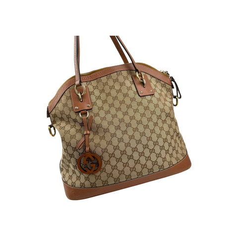 Gucci Bicolor GG Interlocking Dome Satchel Bag