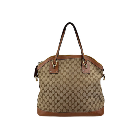 Gucci Bicolor GG Interlocking Dome Satchel Bag
