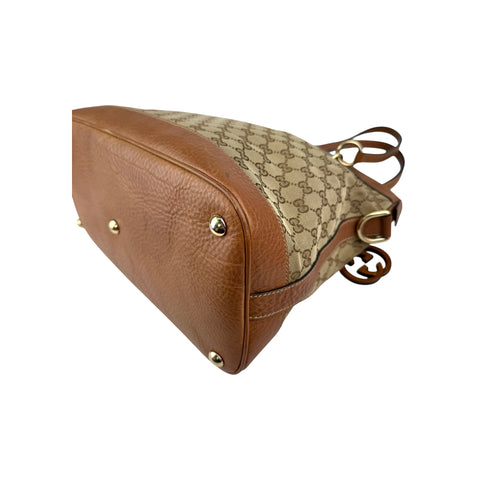 Gucci Bicolor GG Interlocking Dome Satchel Bag