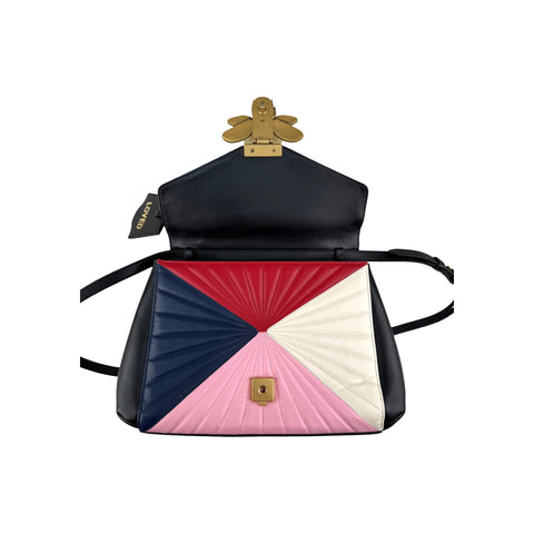 Gucci Multicolor Quilted Leather Queen Margaret Bamboo Bee Shoulder Bag
