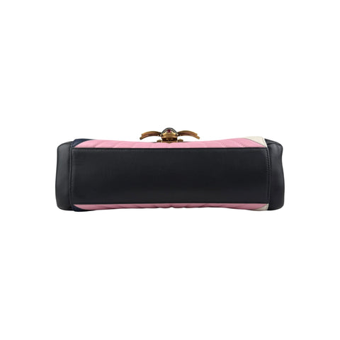 Gucci Multicolor Quilted Leather Queen Margaret Bamboo Bee Shoulder Bag