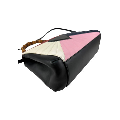 Gucci Multicolor Quilted Leather Queen Margaret Bamboo Bee Shoulder Bag