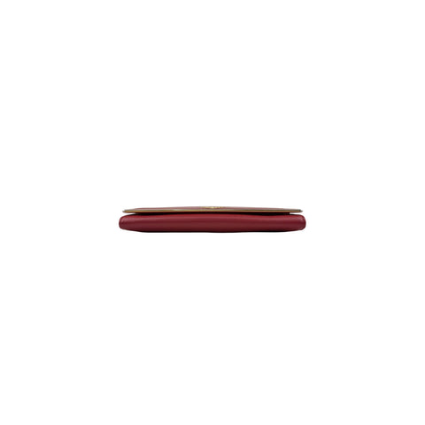 Prada Red Saffiano Metal Leather Flap Wallet on Chain