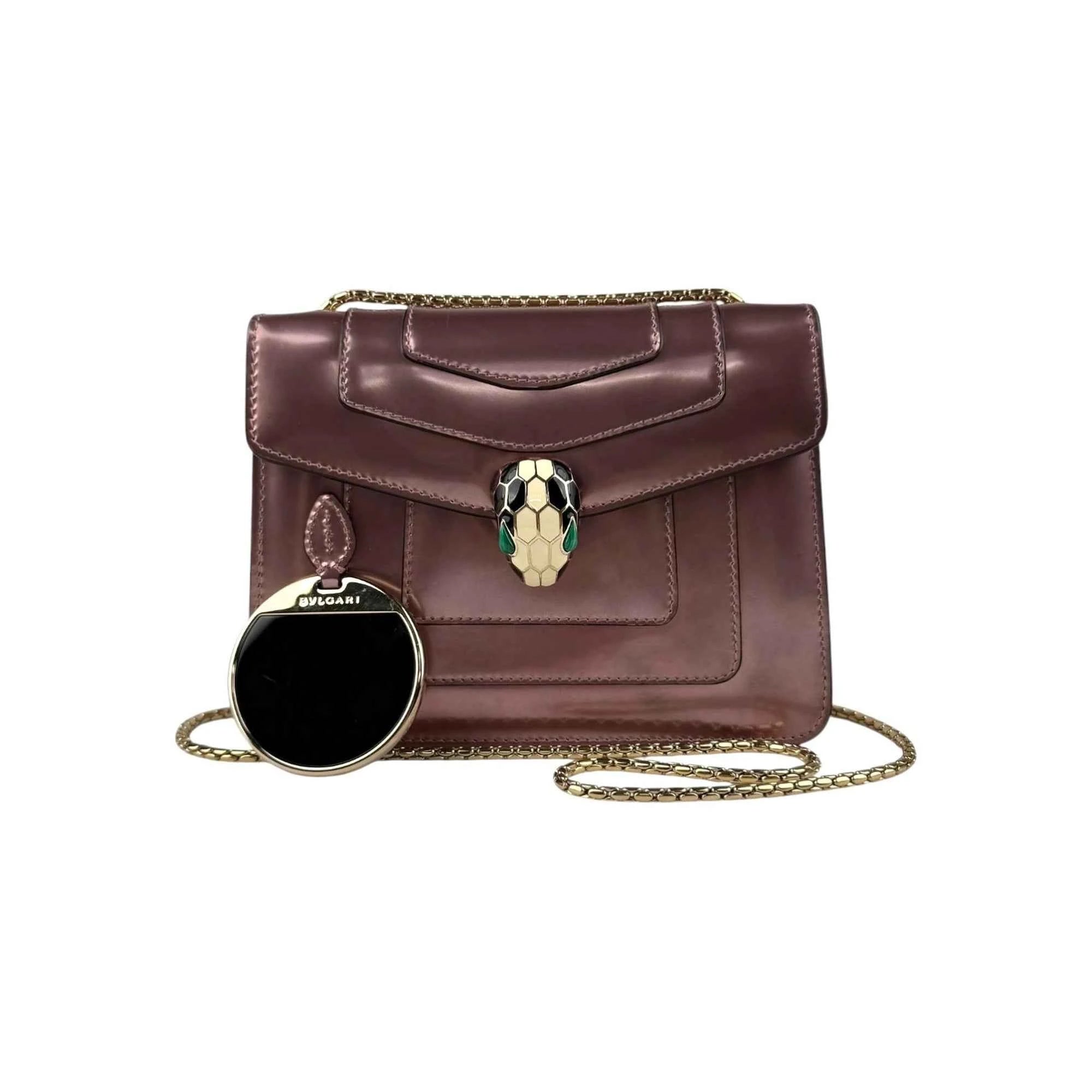 Bvlgari Patent Serpenti Forever Pink Shoulder Bag