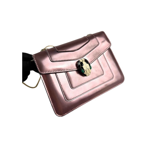 Bvlgari Patent Serpenti Forever Pink Shoulder Bag
