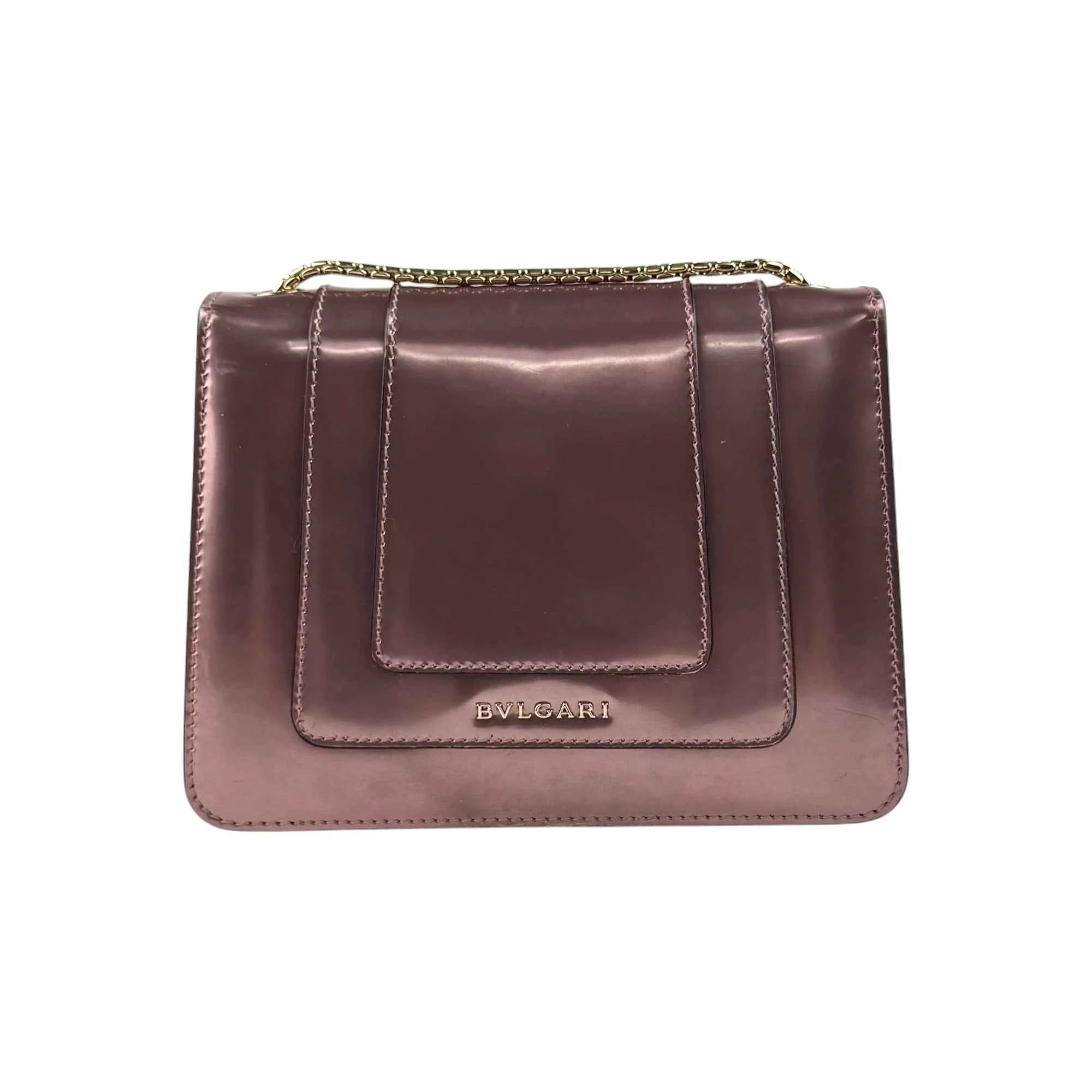Bvlgari Patent Serpenti Forever Pink Shoulder Bag
