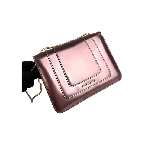 Bvlgari Patent Serpenti Forever Pink Shoulder Bag