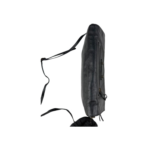Balenciaga Anthracite Lambskin Leather Envelope Clutch Crossbody Bag