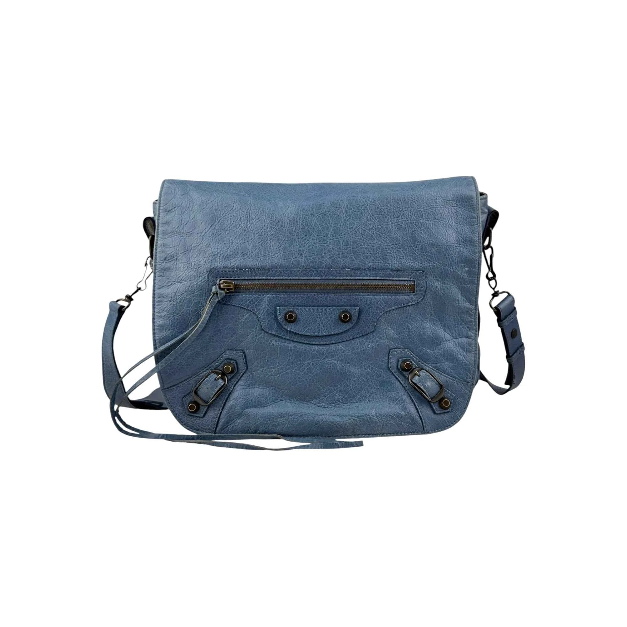 Balenciaga Atlantique Lambskin Leather Neo Folk Messenger Bag
