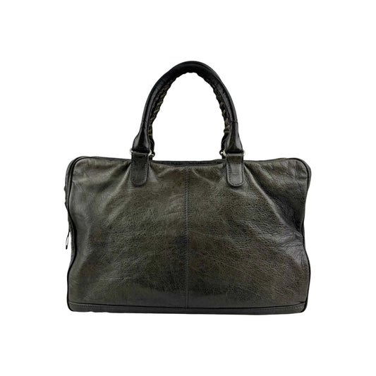 Balenciaga Grey Lambskin Leather Squash M Duffle Bag