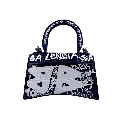 balenciaga-hourglass-graffiti-xs-navy-shoulder-bag-back
