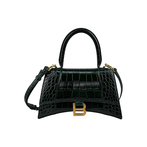 Balenciaga Hourglass Small handbag in dark green