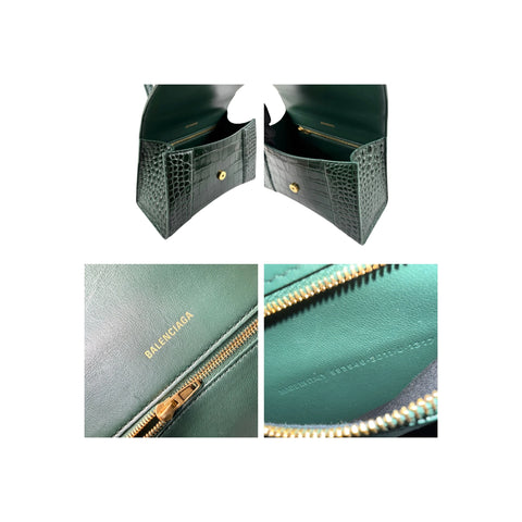 Balenciaga Hourglass Small handbag in dark green
