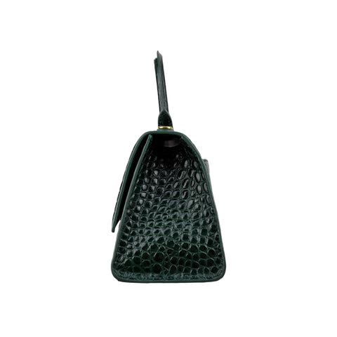 Balenciaga Hourglass Small handbag in dark green