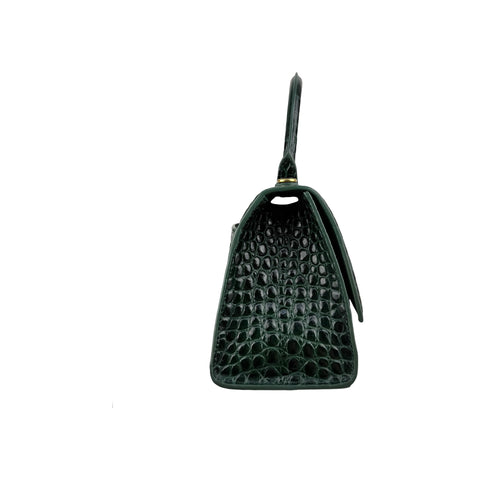 Balenciaga Hourglass Small handbag in dark green