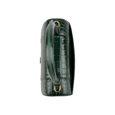 Balenciaga Hourglass Small handbag in dark green