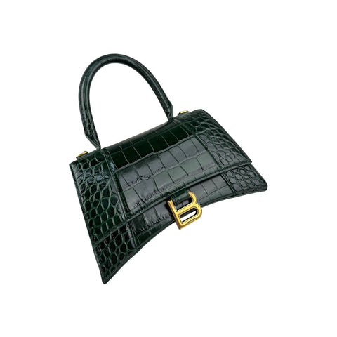 Balenciaga Hourglass Small handbag in dark green