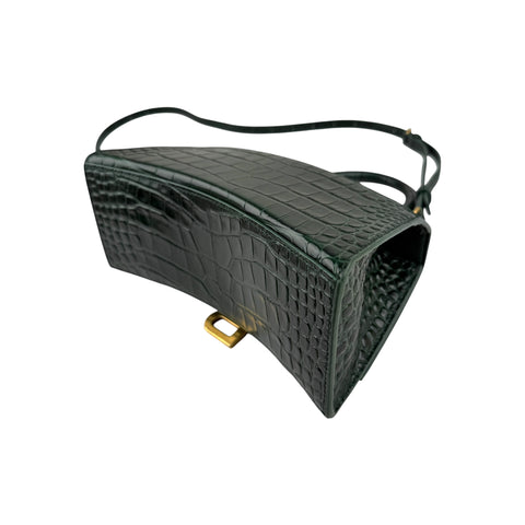 Balenciaga Hourglass Small handbag in dark green