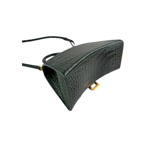 Balenciaga Hourglass Small handbag in dark green