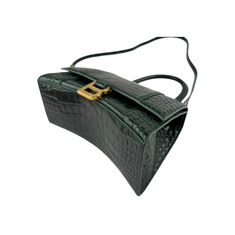 Balenciaga Hourglass Small handbag in dark green