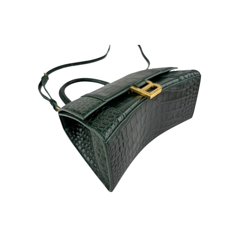 Balenciaga Hourglass Small handbag in dark green