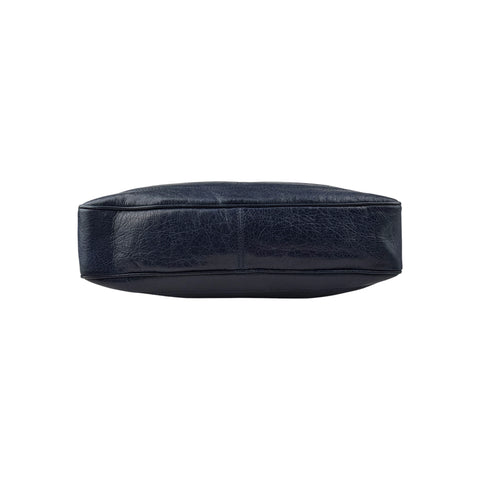 Balenciaga Navy Lambskin Leather Briefcase Bag