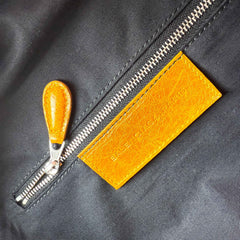 balenciaga quilted mustard yellow leather matelasse handbag inside pocket detail